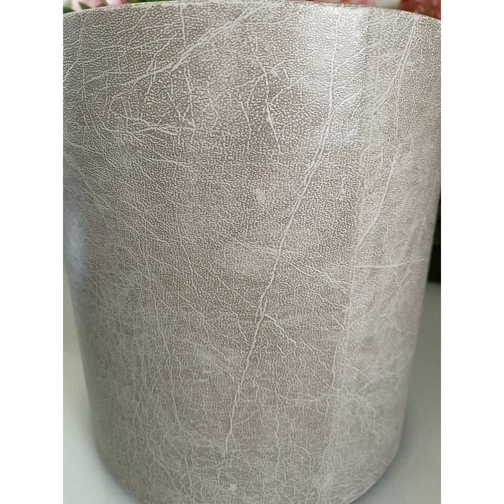 Made In USA‎ Wescon Taupe Leatherette and Wood 3-Quart Insulated Ice Bucket MCM